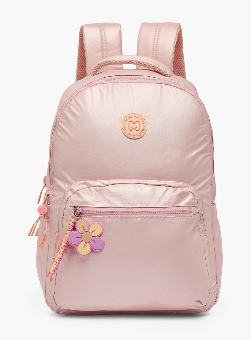 شنطة ظهر سادة بحمالات كتف مبطنة للبنات من 8-13 سنة من مارشميلو - 17 بوصة-school-bagsandbackpacks-backpacks-image-1