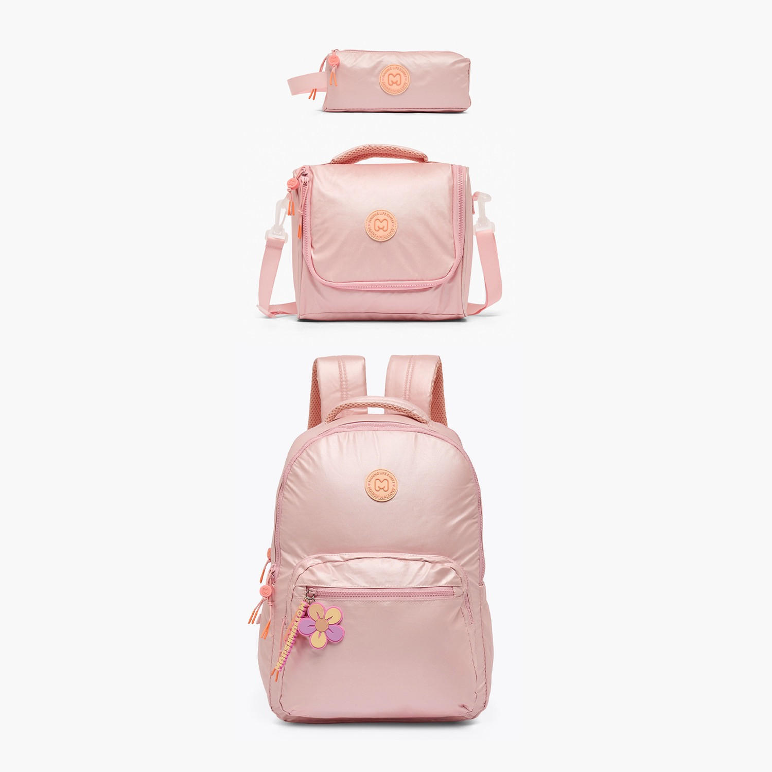 شنطة ظهر سادة بحمالات كتف مبطنة للبنات من 8-13 سنة من مارشميلو - 17 بوصة-school-bagsandbackpacks-backpacks-image-10