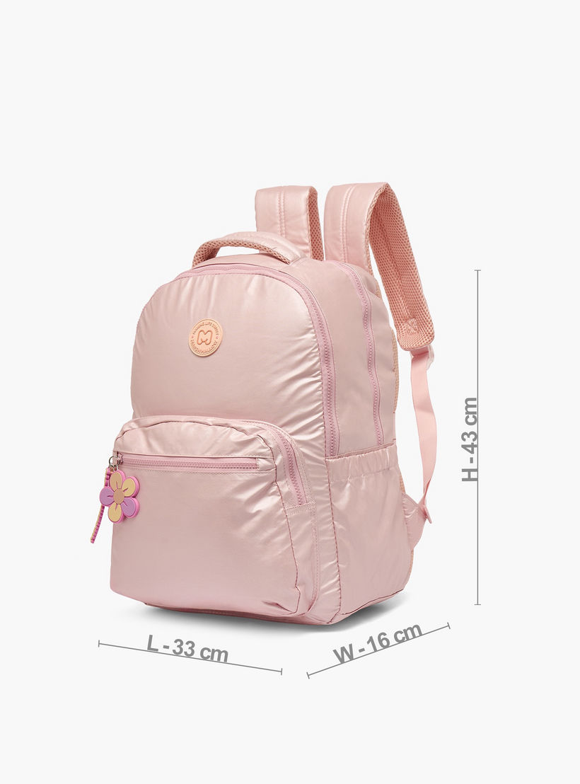 شنطة ظهر سادة بحمالات كتف مبطنة للبنات من 8-13 سنة من مارشميلو - 17 بوصة-school-bagsandbackpacks-backpacks-image-7