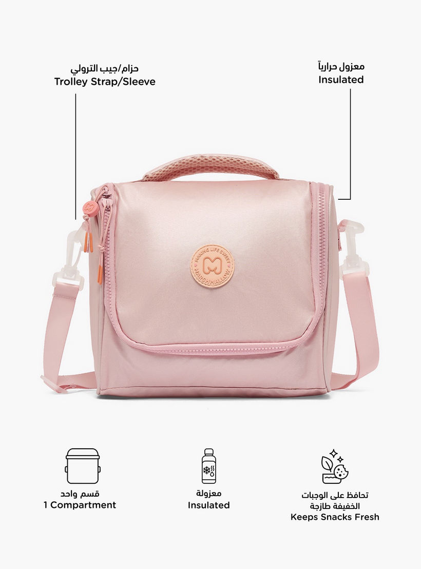 MARSHMALLOW Solid Lunch Bag for Girls 8-13 Years with Detachable Strap-school-lunchessentials-lunchbags-image-2