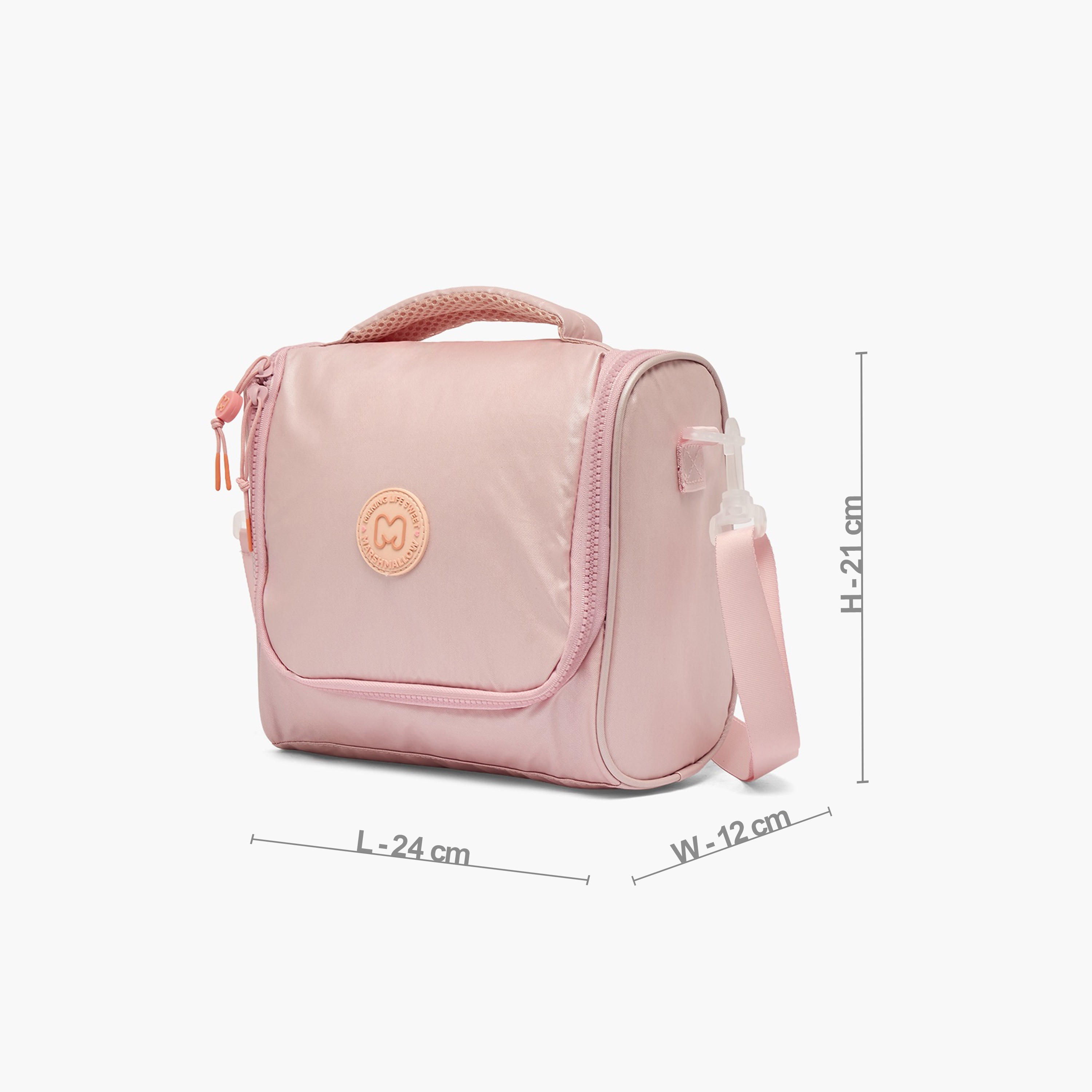 MARSHMALLOW Solid Lunch Bag for Girls 8-13 Years with Detachable Strap-school-lunchessentials-lunchbags-image-6