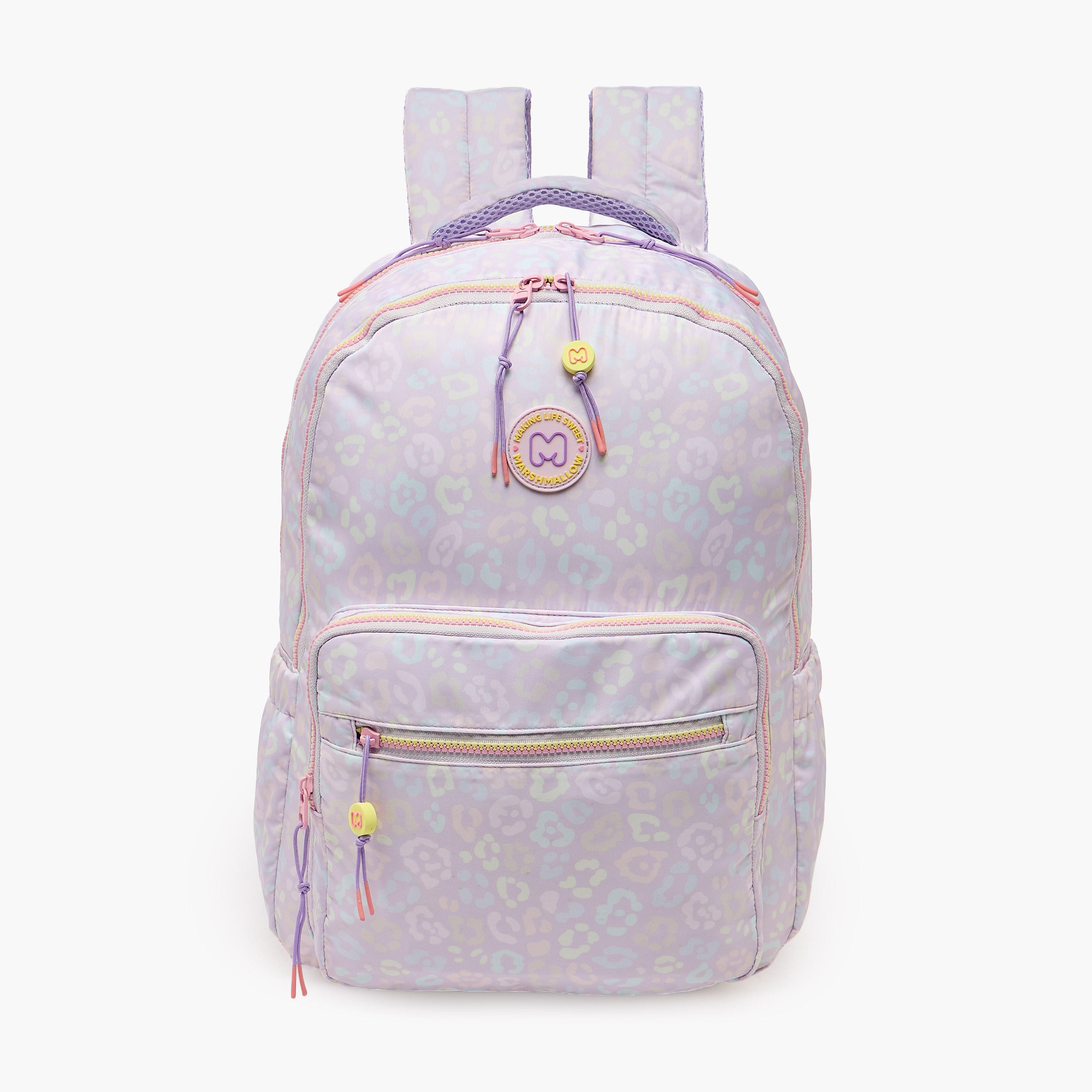 MARSHMALLOW Printed Backpack for Girls 8-13 Years with Padded Shoulder Straps - 17 inches-school-bagsandbackpacks-backpacks-image-1