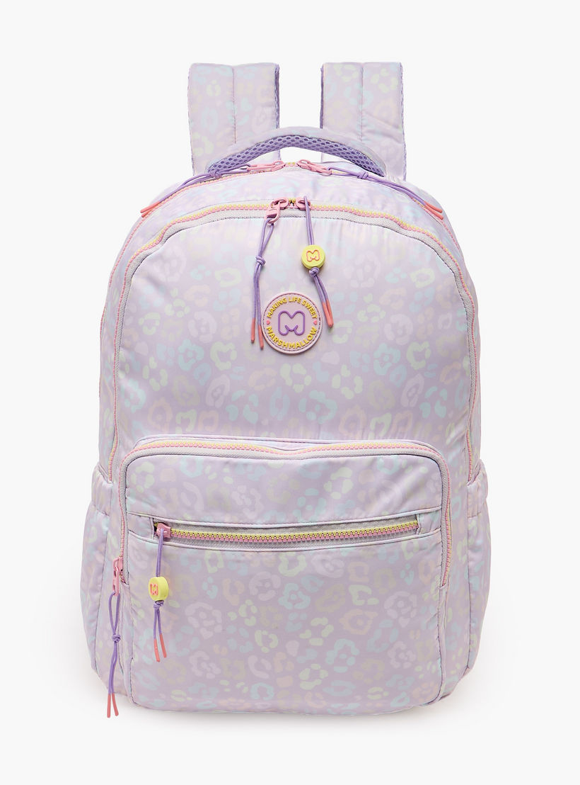 MARSHMALLOW Printed Backpack for Girls 8-13 Years with Padded Shoulder Straps - 17 inches-school-bagsandbackpacks-backpacks-image-1