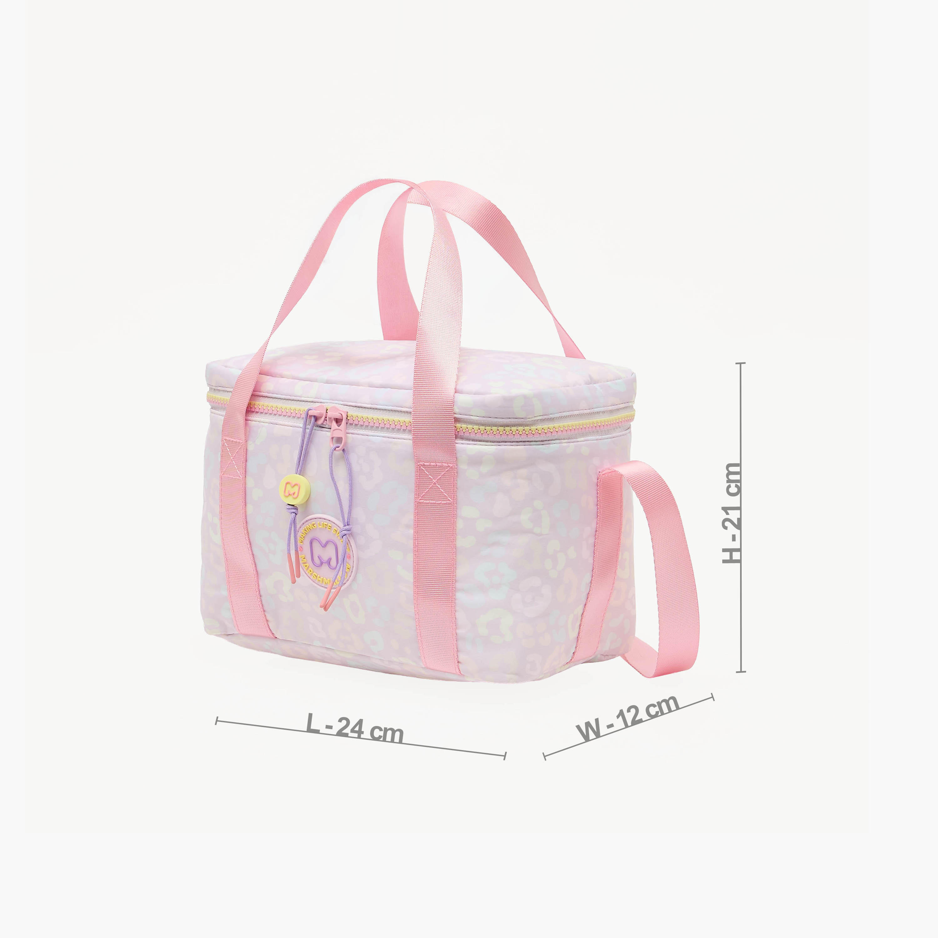 شنطة غداء بطبعات وحزام قابل للتعديل للبنات 8-13 سنوات من مارشميلو-school-lunchessentials-lunchbags-image-6