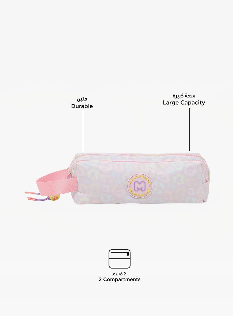 MARSHMALLOW Printed Pencil Pouch with 2 Compartments-school-stationery-pencilcases-image-2