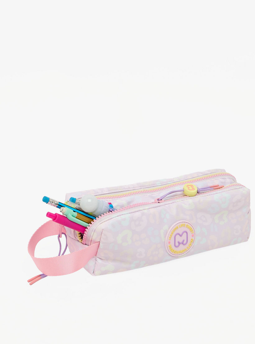 MARSHMALLOW Printed Pencil Pouch with 2 Compartments-school-stationery-pencilcases-image-5