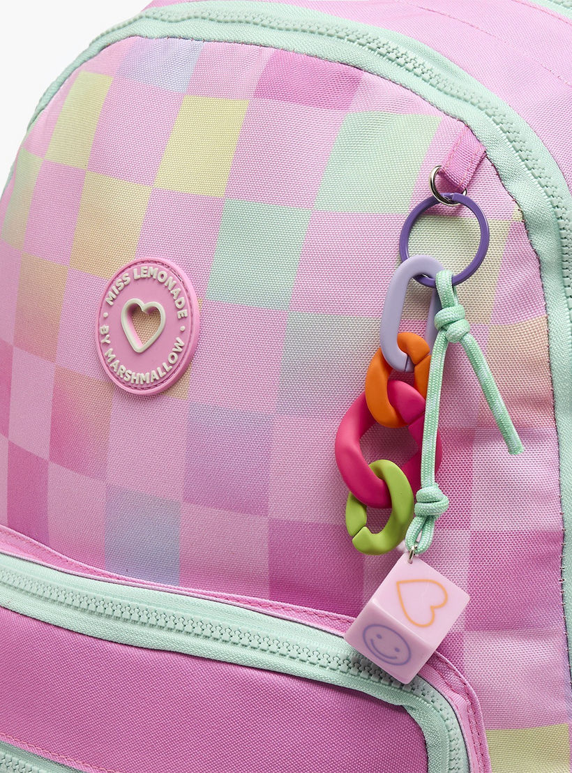 MARSHMALLOW Checked Backpack for Girls 8-13 Years with Padded Shoulder Straps - 17 inches-school-bagsandbackpacks-backpacks-image-4