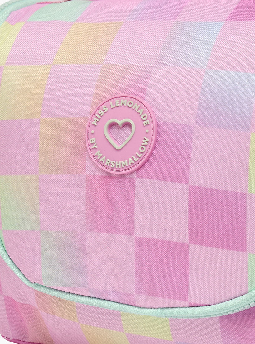 MARSHMALLOW Checked Lunch Bag for Girls 8-13 Years with Detachable Strap-school-lunchessentials-lunchbags-image-3