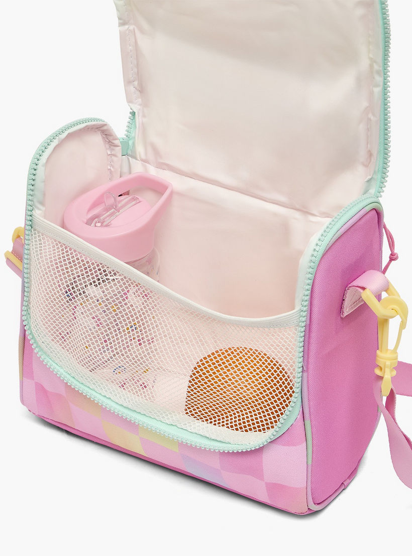 MARSHMALLOW Checked Lunch Bag for Girls 8-13 Years with Detachable Strap-school-lunchessentials-lunchbags-image-4