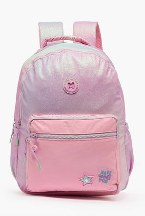 MARSHMALLOW Glittery Backpack for Girls 8-13 Years with Padded Shoulder Straps - 17 inches-school-image-1