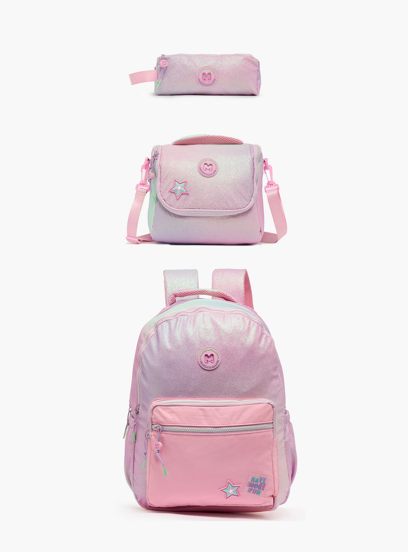 MARSHMALLOW Glittery Backpack for Girls 8-13 Years with Padded Shoulder Straps - 17 inches-school-bagsandbackpacks-backpacks-image-10