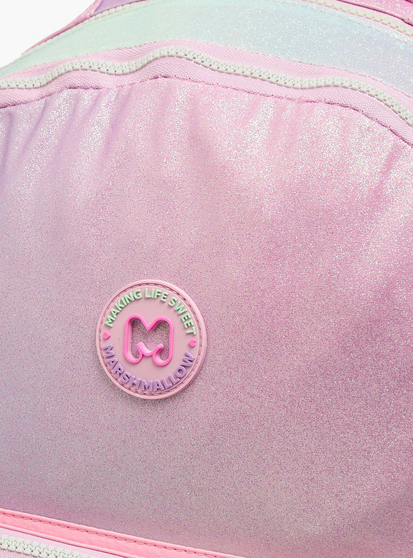 MARSHMALLOW Glittery Backpack for Girls 8-13 Years with Padded Shoulder Straps - 17 inches-school-bagsandbackpacks-backpacks-image-5