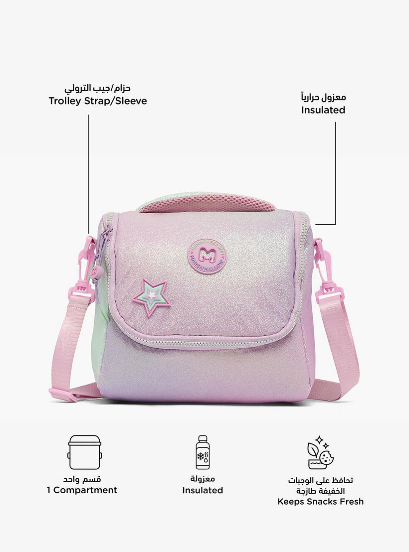 MARSHMALLOW Glittery Lunch Bag for Girls 8-13 Years with Detachable Strap-school-lunchessentials-lunchbags-image-2