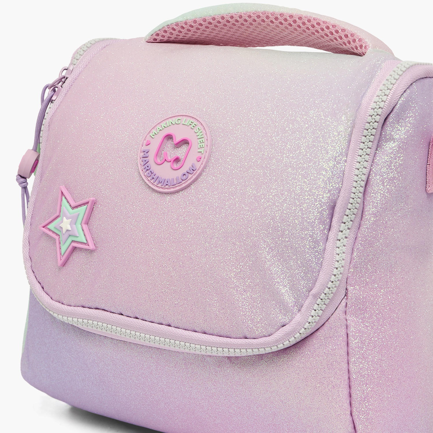 MARSHMALLOW Glittery Lunch Bag for Girls 8-13 Years with Detachable Strap-school-lunchessentials-lunchbags-image-3