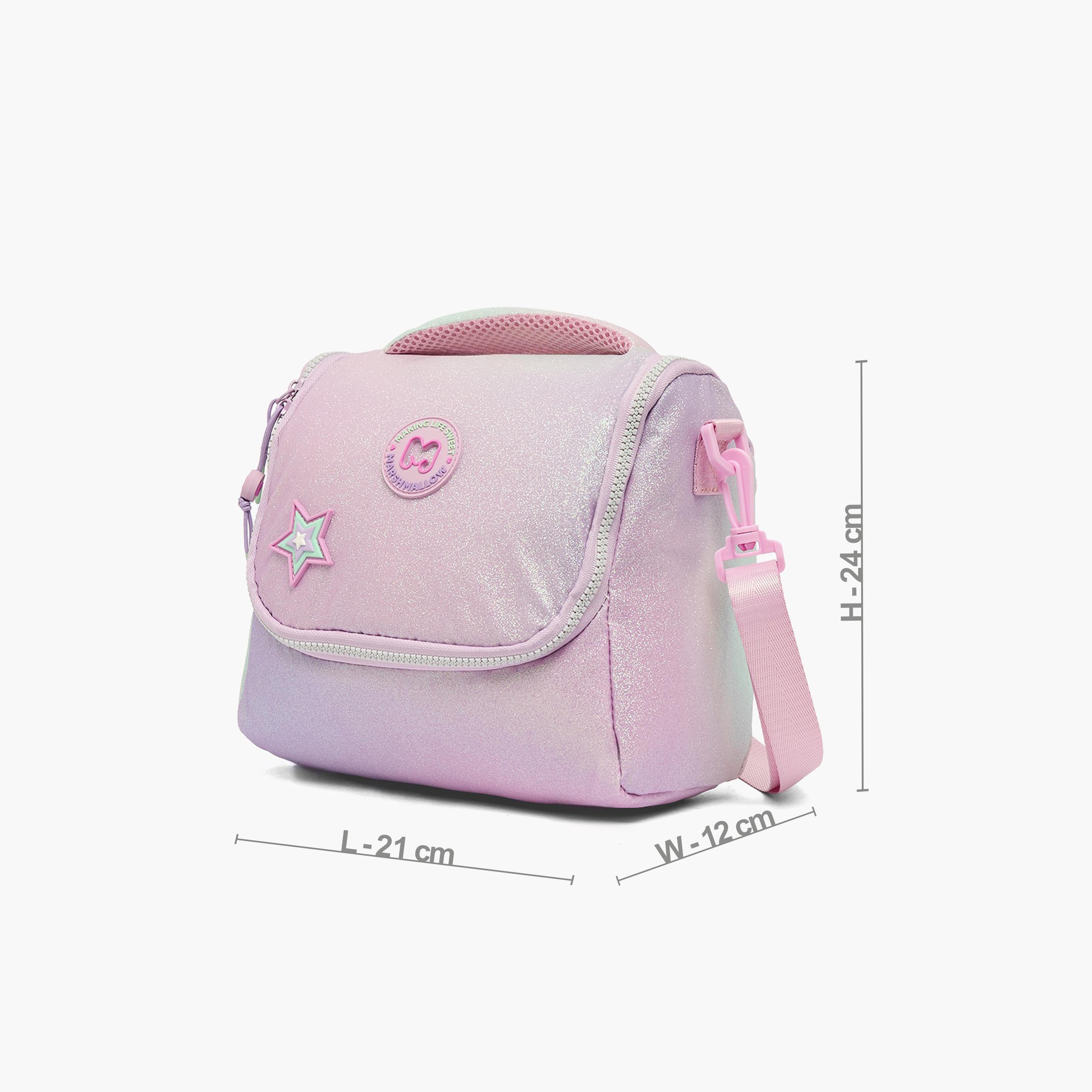 MARSHMALLOW Glittery Lunch Bag for Girls 8-13 Years with Detachable Strap-school-lunchessentials-lunchbags-image-6