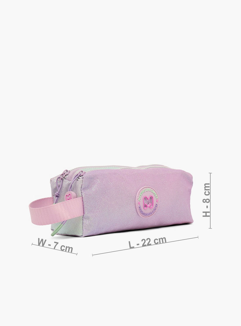 مقلمة بقسمين وتزيينات بالجليتر من مارشميلو-school-stationery-pencilcases-image-3