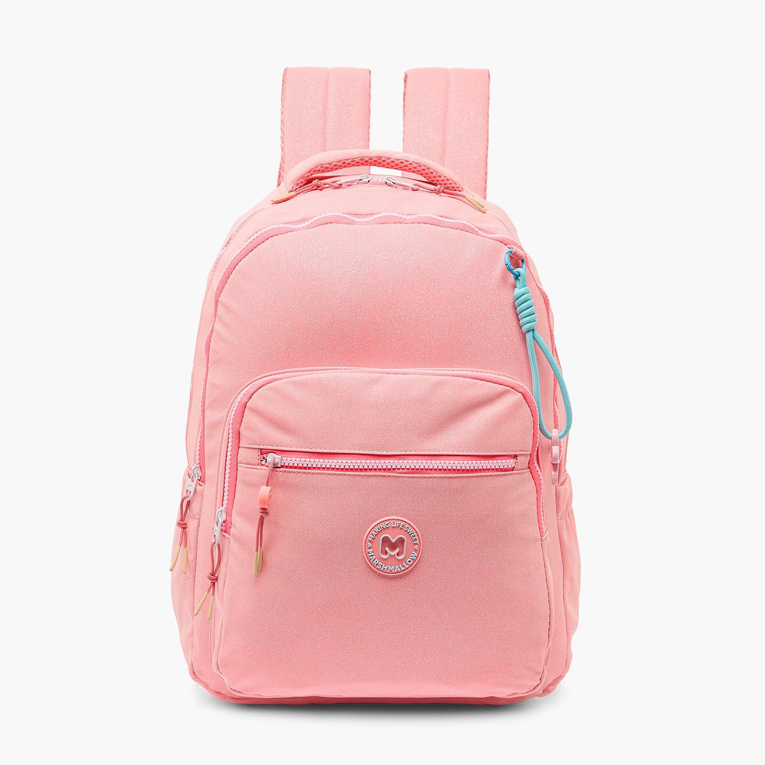 MARSHMALLOW Glittery Backpack for Girls 8-13 Years with Padded Shoulder Straps - 17 inches-school-bagsandbackpacks-backpacks-image-1