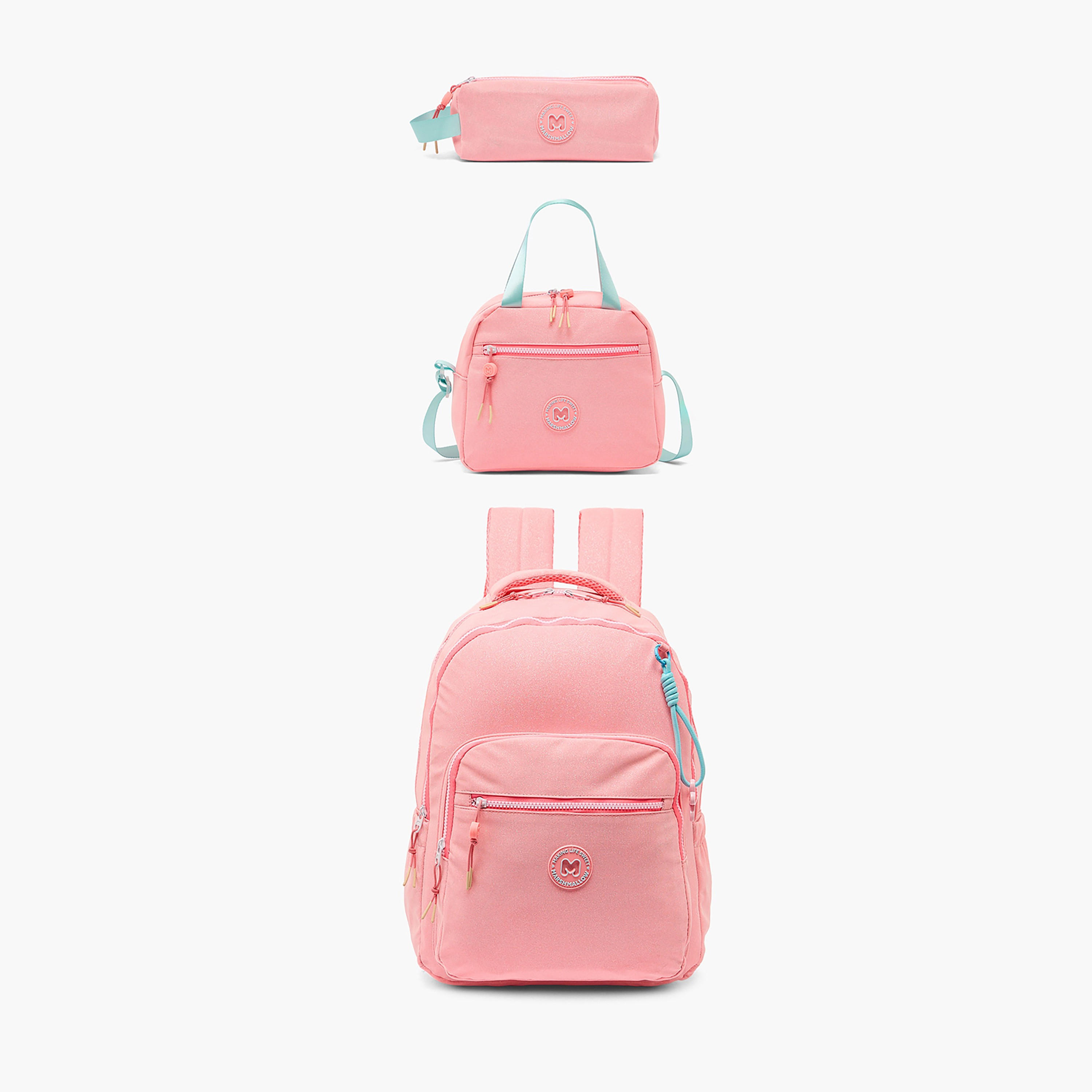 MARSHMALLOW Glittery Backpack for Girls 8-13 Years with Padded Shoulder Straps - 17 inches-school-bagsandbackpacks-backpacks-image-11