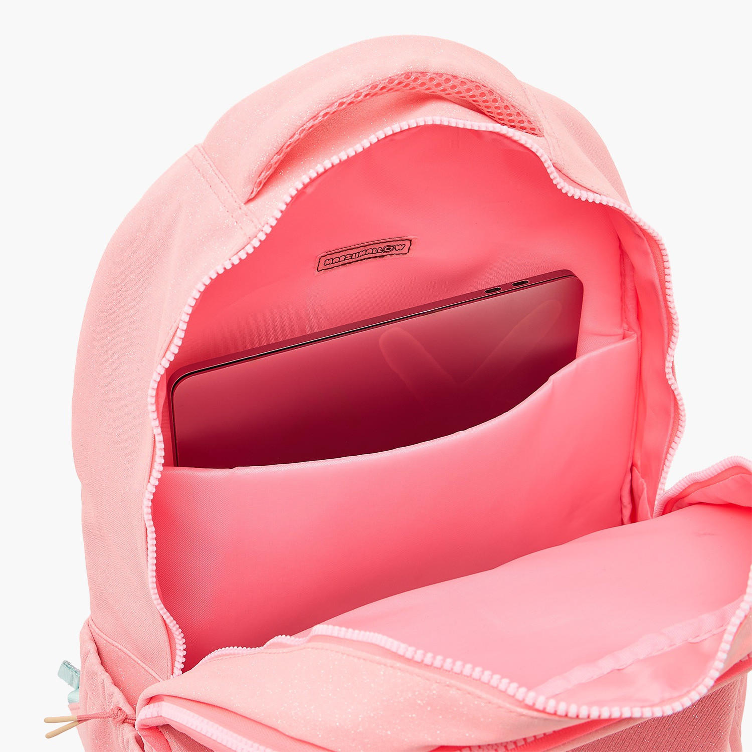 MARSHMALLOW Glittery Backpack for Girls 8-13 Years with Padded Shoulder Straps - 17 inches-school-bagsandbackpacks-backpacks-image-7