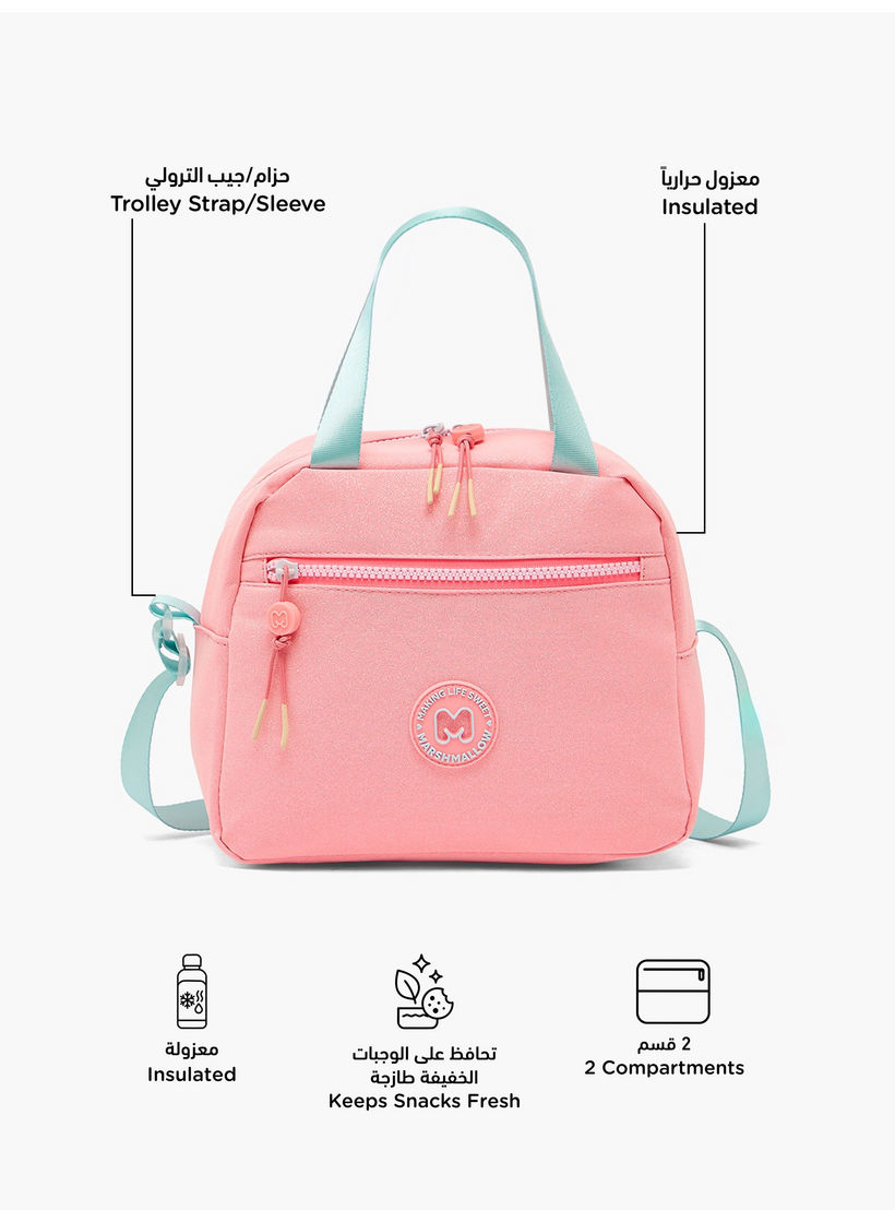 MARSHMALLOW Solid Lunch Bag for Girls 8-13 Years with Adjustable Strap-school-lunchessentials-lunchbags-image-2
