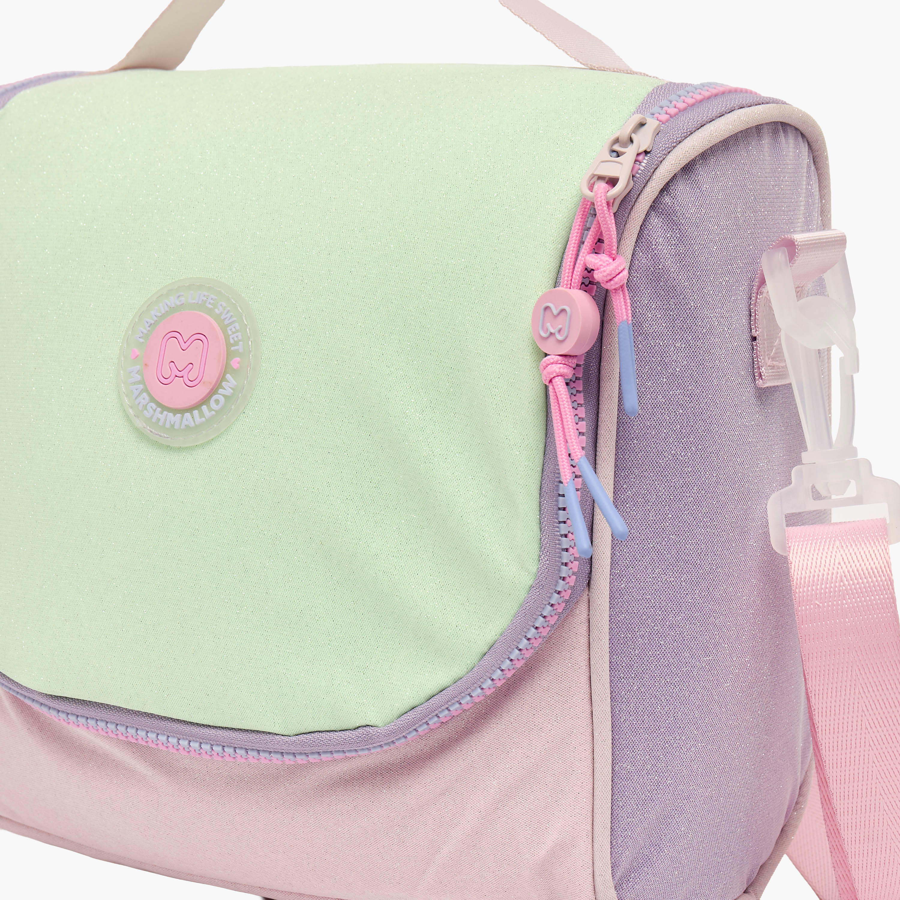 شنطة غداء بقوالب ملونة وحزام قابل للفصل للبنات 8-13 سنوات من مارشميلو-school-lunchessentials-lunchbags-image-3