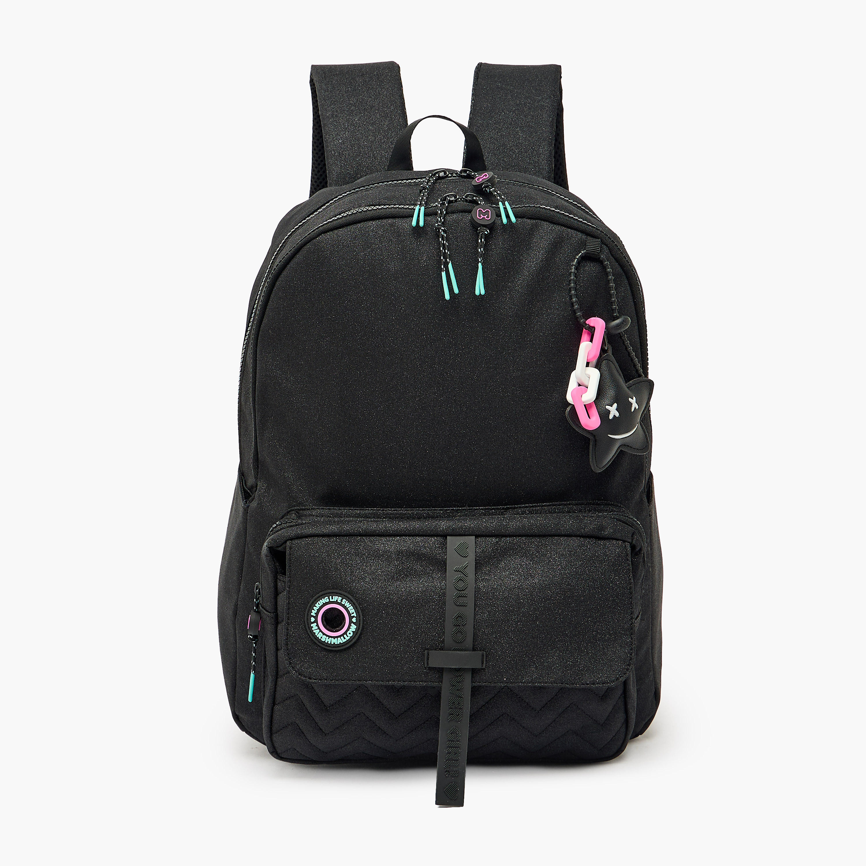 MARSHMALLOW Solid Backpack for Girls 8-13 Years with Padded Shoulder Straps - 16 inches-school-bagsandbackpacks-backpacks-image-1