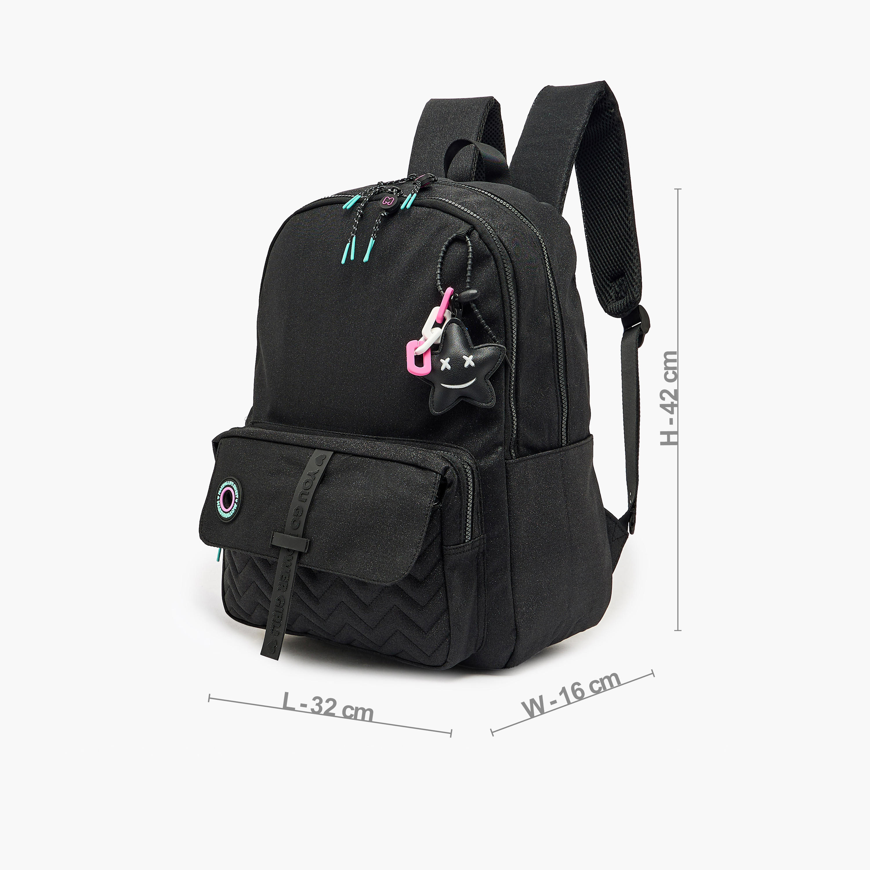 MARSHMALLOW Solid Backpack for Girls 8-13 Years with Padded Shoulder Straps - 16 inches-school-bagsandbackpacks-backpacks-image-7