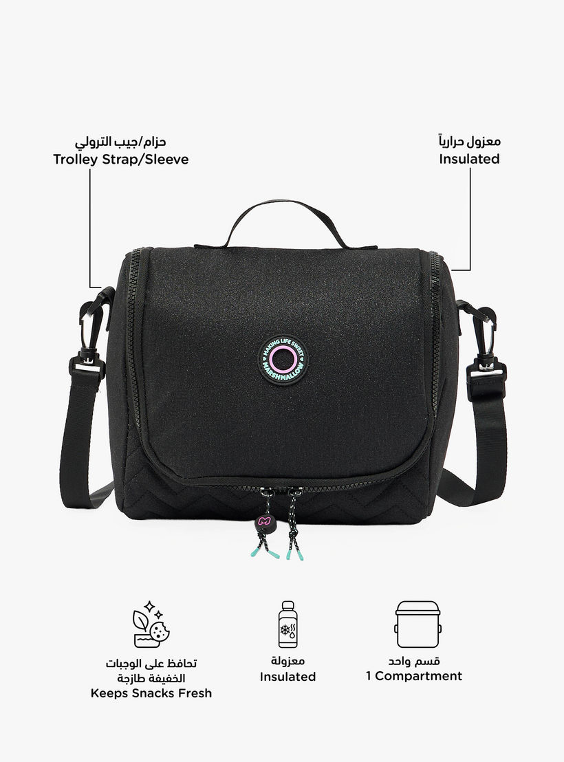 MARSHMALLOW Solid Lunch Bag for Girls 8-13 Years with Detachable Strap-school-lunchessentials-lunchbags-image-2