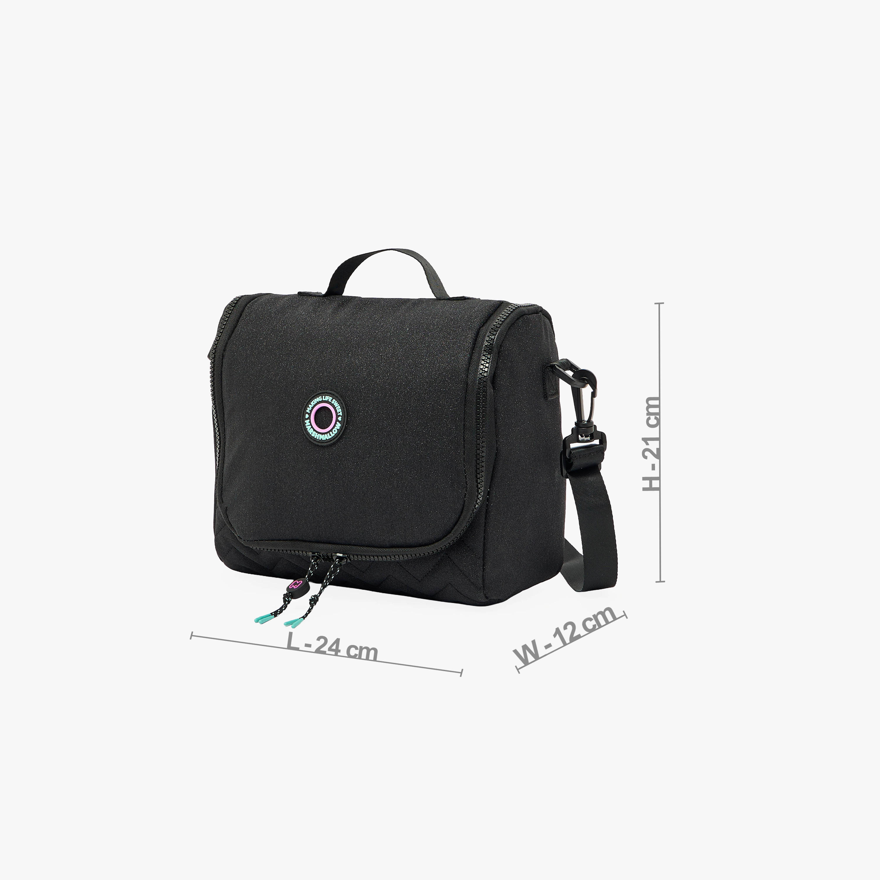 MARSHMALLOW Solid Lunch Bag for Girls 8-13 Years with Detachable Strap-school-lunchessentials-lunchbags-image-6