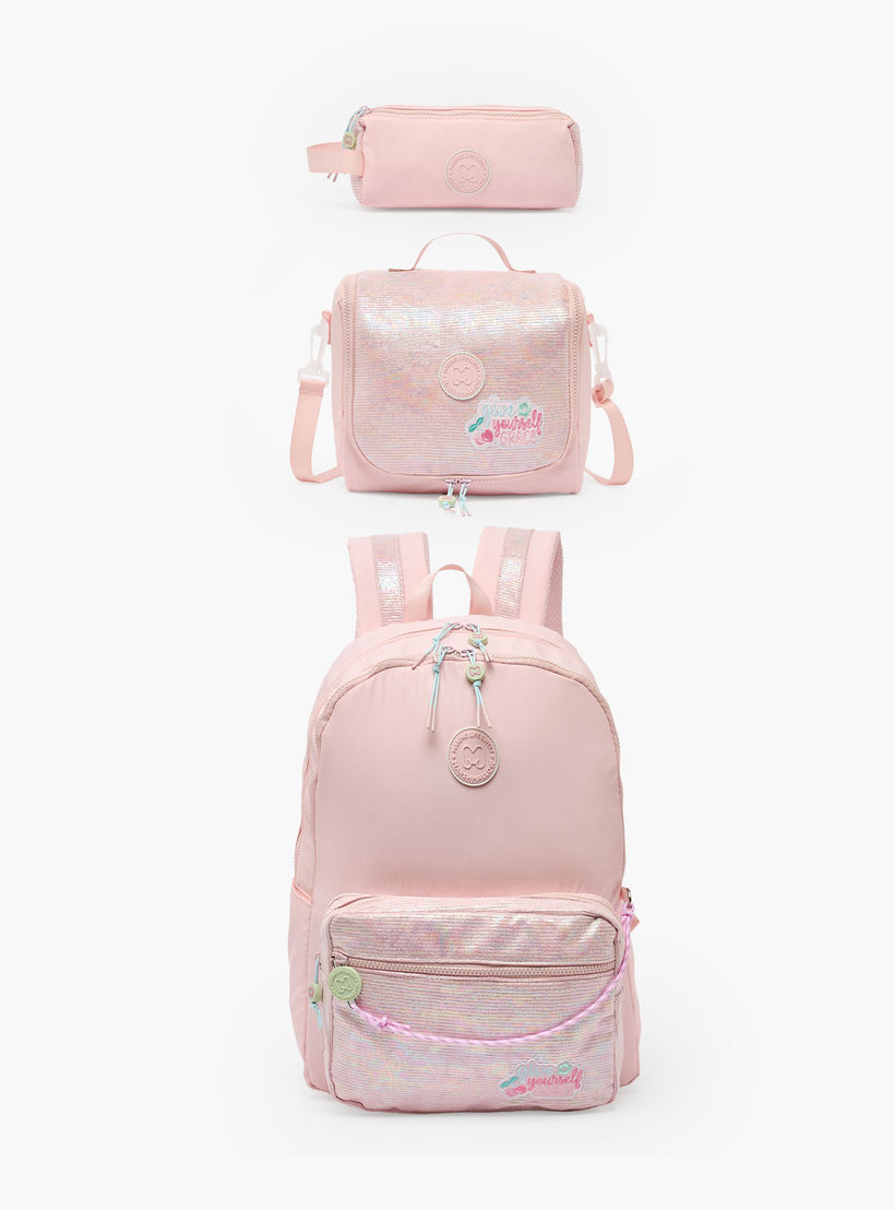 MARSHMALLOW Textured Backpack for Girls 8-13 Years with Padded Shoulder Straps - 17 inches-school-bagsandbackpacks-backpacks-image-10