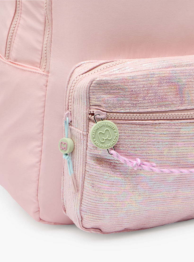MARSHMALLOW Textured Backpack for Girls 8-13 Years with Padded Shoulder Straps - 17 inches-school-bagsandbackpacks-backpacks-image-4