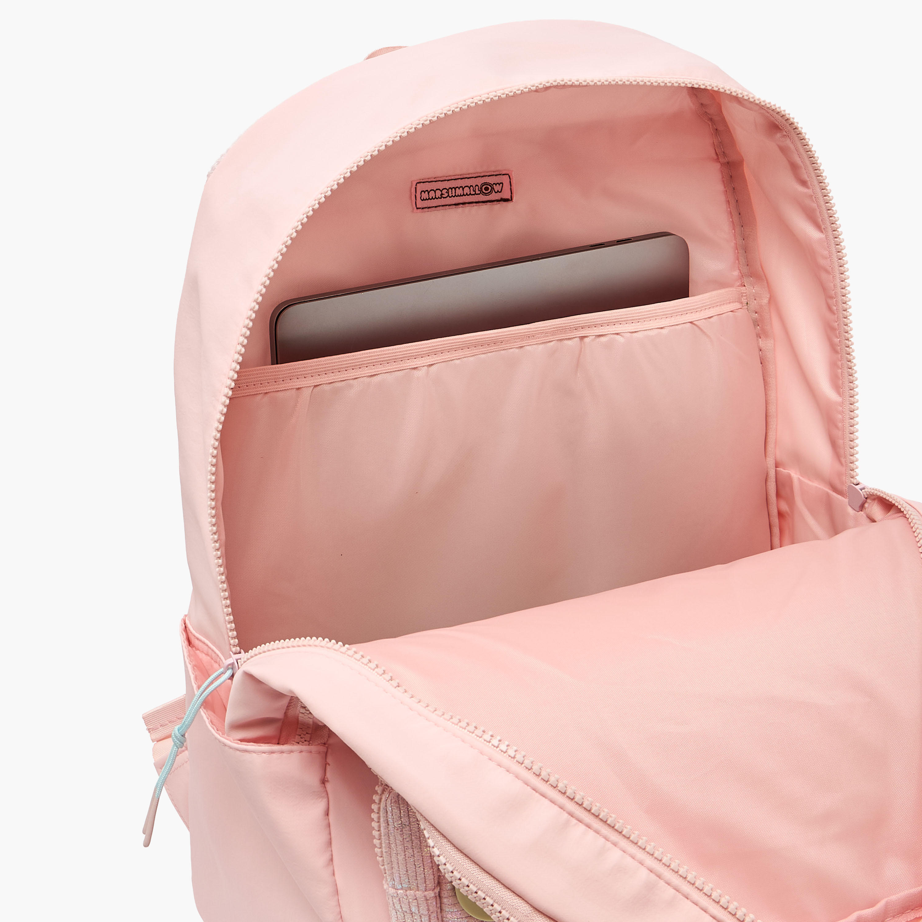 MARSHMALLOW Textured Backpack for Girls 8-13 Years with Padded Shoulder Straps - 17 inches-school-bagsandbackpacks-backpacks-image-6