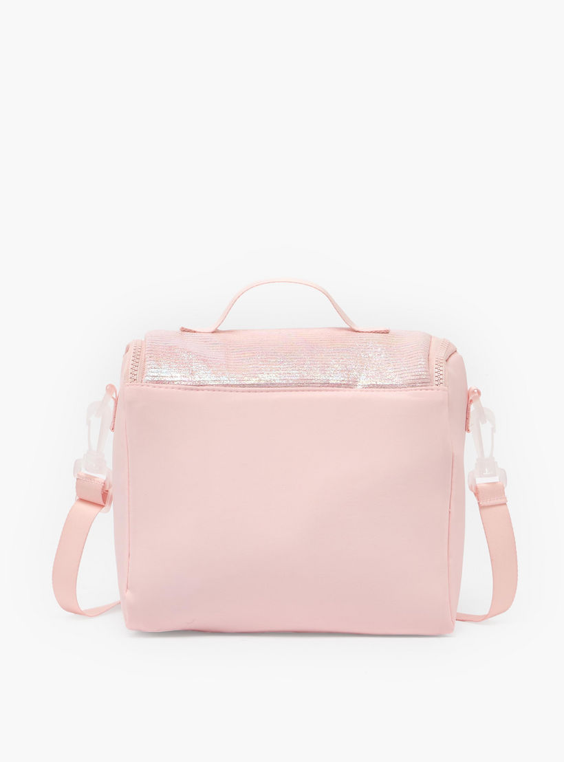 MARSHMALLOW Sequin Texture Lunch Bag for Girls 8-13 Years with Detachable Strap-school-lunchessentials-lunchbags-image-7