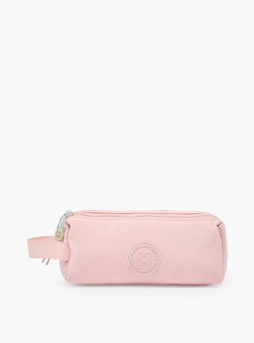مقلمة سادة بقسمين من مارشميلو-school-stationery-pencilcases-image-1