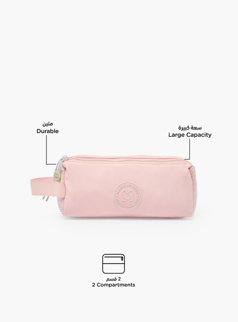مقلمة سادة بقسمين من مارشميلو-school-stationery-pencilcases-image-2