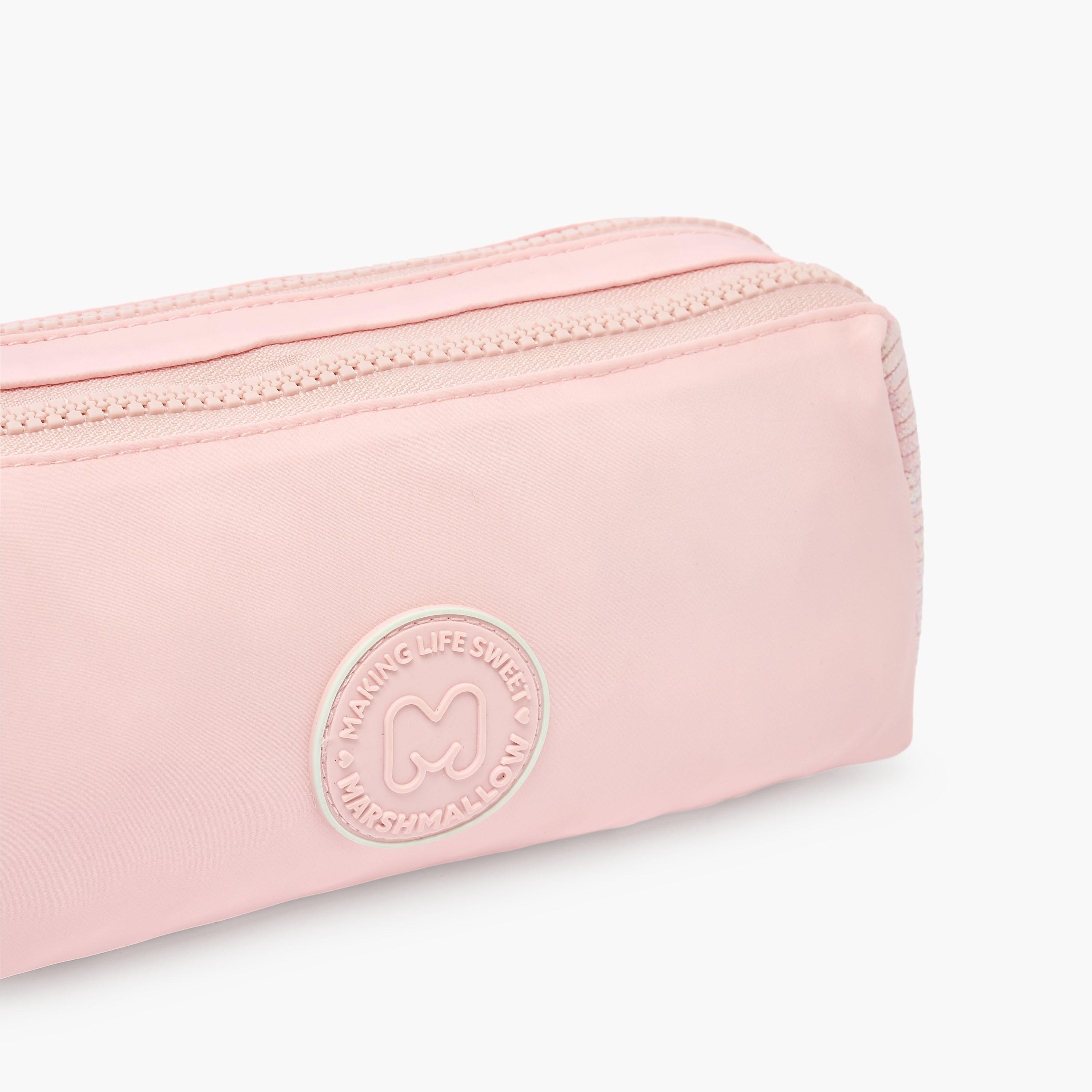 مقلمة سادة بقسمين من مارشميلو-school-stationery-pencilcases-image-6
