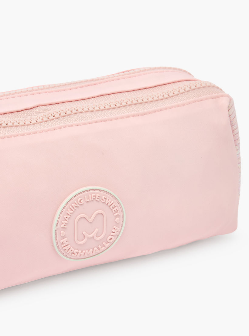 مقلمة سادة بقسمين من مارشميلو-school-stationery-pencilcases-image-6