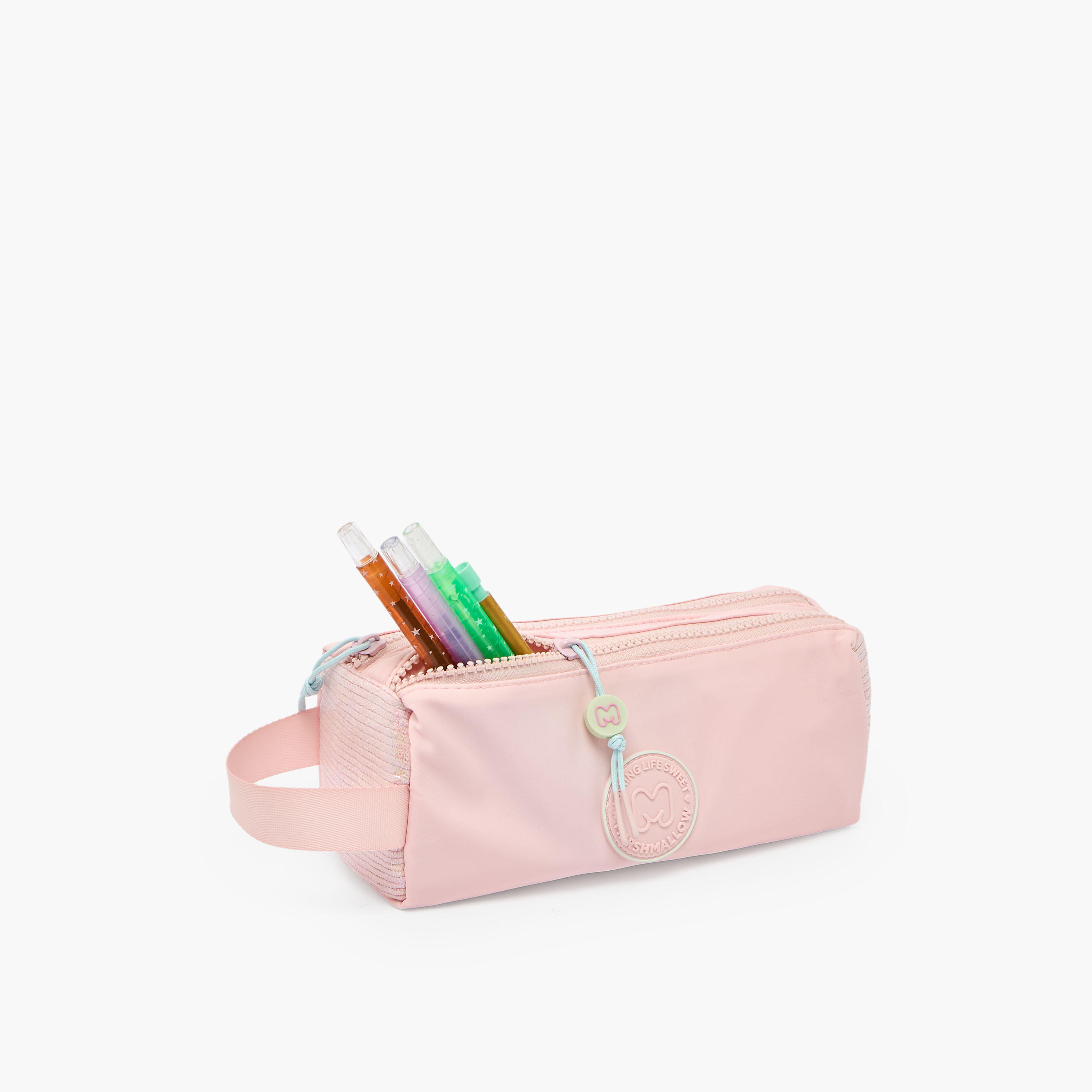 مقلمة سادة بقسمين من مارشميلو-school-stationery-pencilcases-image-7