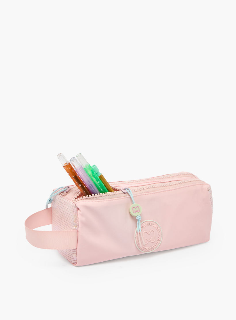 مقلمة سادة بقسمين من مارشميلو-school-stationery-pencilcases-image-7