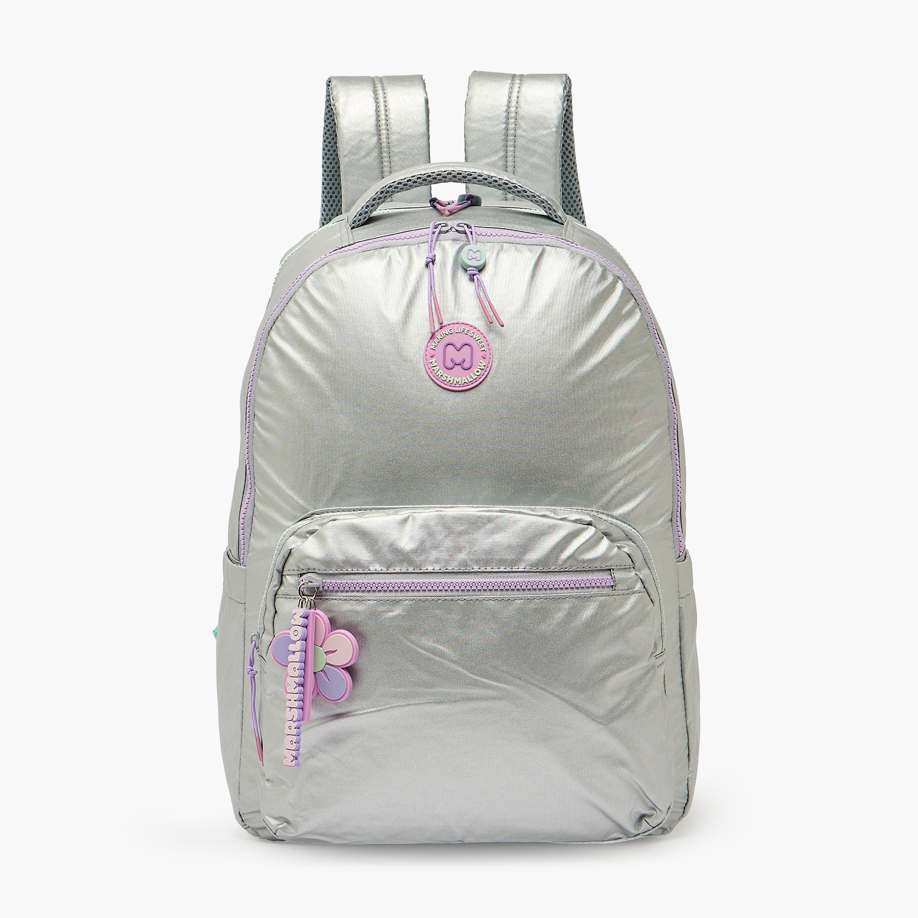شنطة ظهر سادة بأحزمة كتف مبطنة للبنات بعمر 8-13 سنة من مارشميلو - 17 بوصة-school-bagsandbackpacks-backpacks-image-1