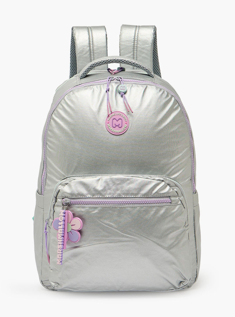 شنطة ظهر سادة بأحزمة كتف مبطنة للبنات بعمر 8-13 سنة من مارشميلو - 17 بوصة-school-bagsandbackpacks-backpacks-image-1