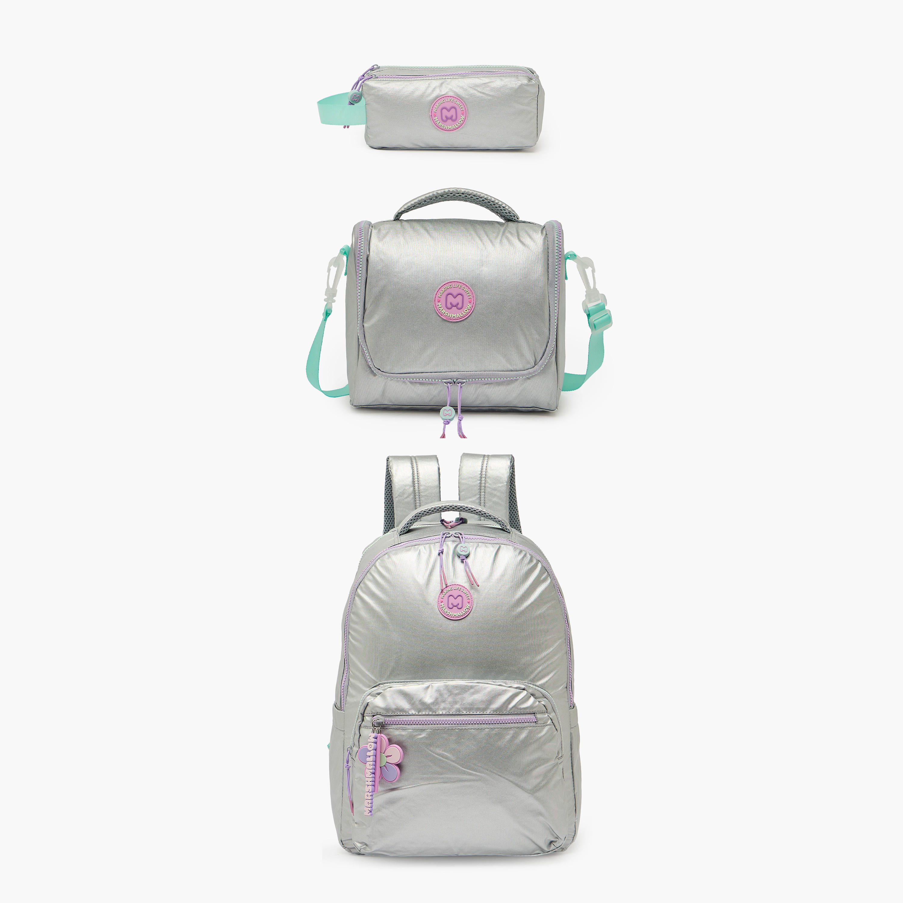 شنطة ظهر سادة بأحزمة كتف مبطنة للبنات بعمر 8-13 سنة من مارشميلو - 17 بوصة-school-bagsandbackpacks-backpacks-image-10
