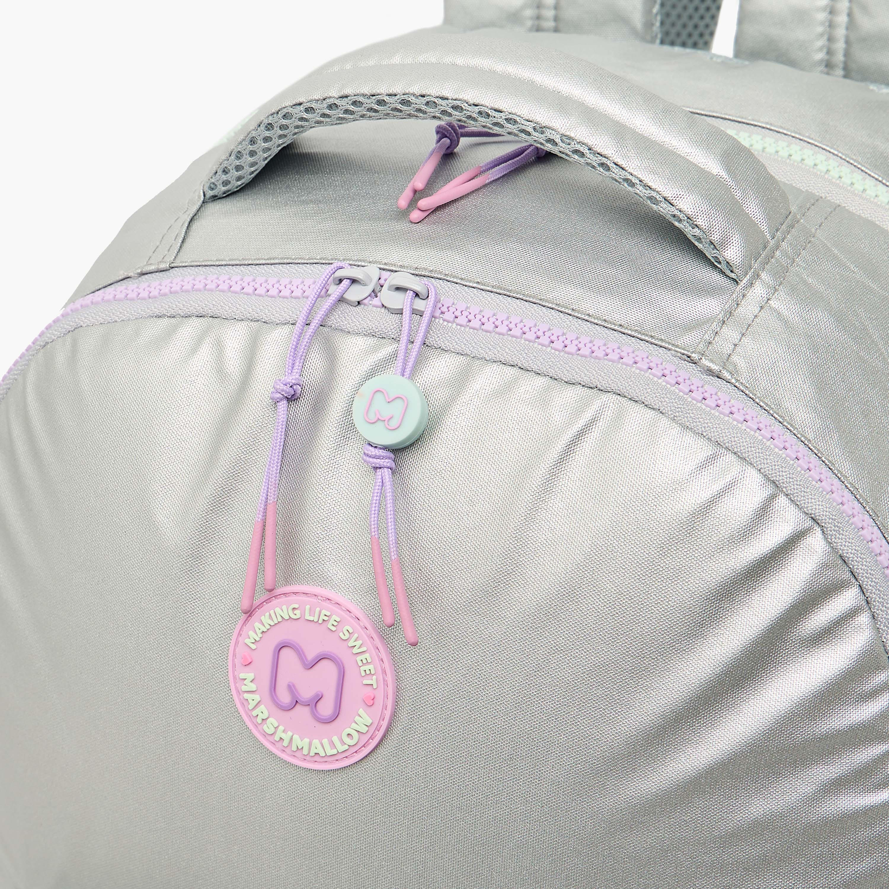 شنطة ظهر سادة بأحزمة كتف مبطنة للبنات بعمر 8-13 سنة من مارشميلو - 17 بوصة-school-bagsandbackpacks-backpacks-image-5
