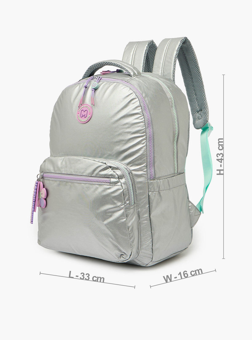 شنطة ظهر سادة بأحزمة كتف مبطنة للبنات بعمر 8-13 سنة من مارشميلو - 17 بوصة-school-bagsandbackpacks-backpacks-image-7