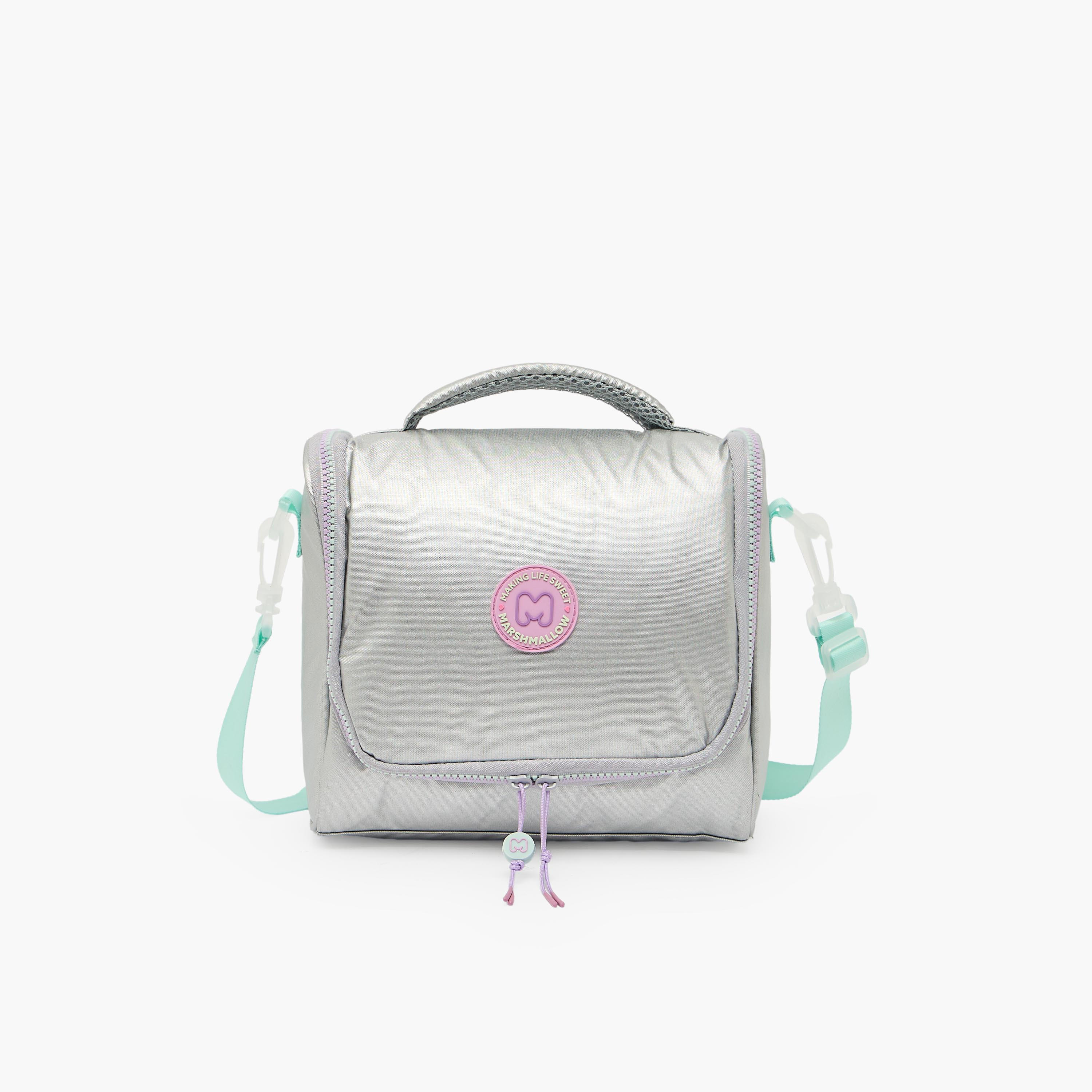 MARSHMALLOW Solid Lunch Bag for Girls 8-13 Years with Detachable Strap-school-lunchessentials-lunchbags-image-1