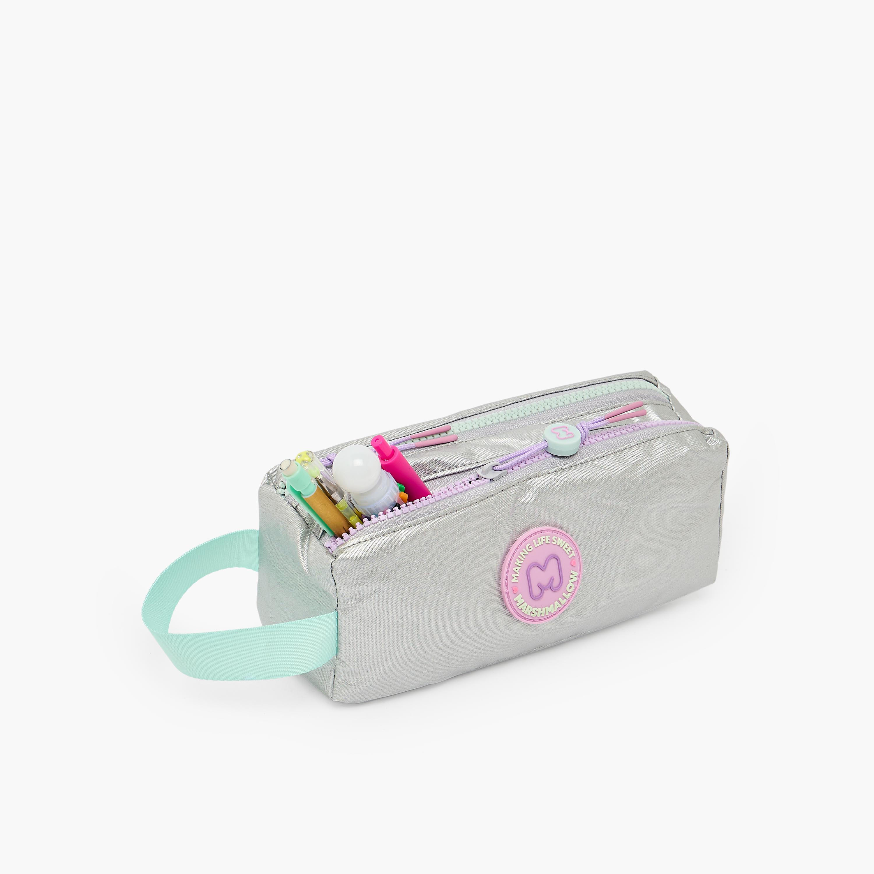 MARSHMALLOW Solid Pencil Pouch with 2 Compartments-school-stationery-pencilcases-image-7