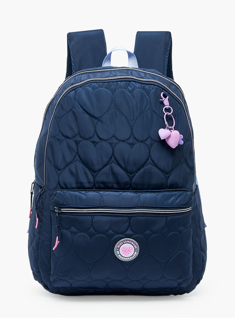 MARSHMALLOW Quilted Backpack for Girls 8-13 Years with Padded Shoulder Straps - 17 inches-school-bagsandbackpacks-backpacks-image-1