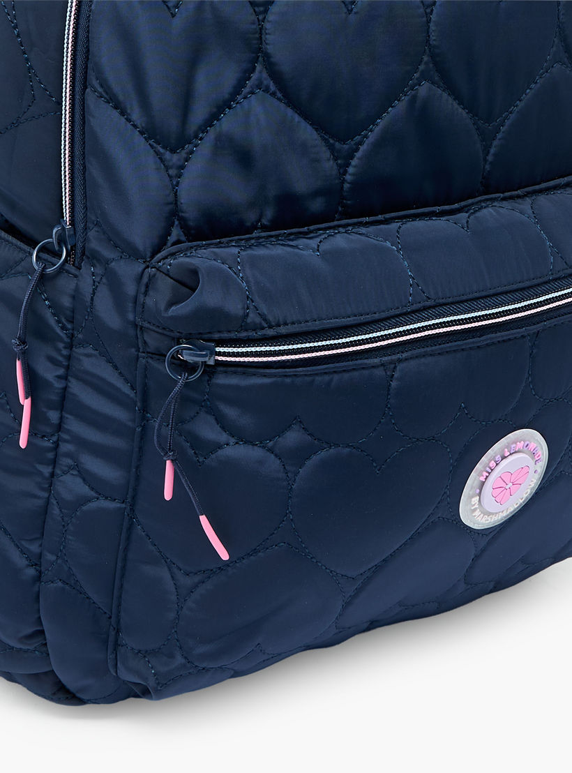 MARSHMALLOW Quilted Backpack for Girls 8-13 Years with Padded Shoulder Straps - 17 inches-school-bagsandbackpacks-backpacks-image-4