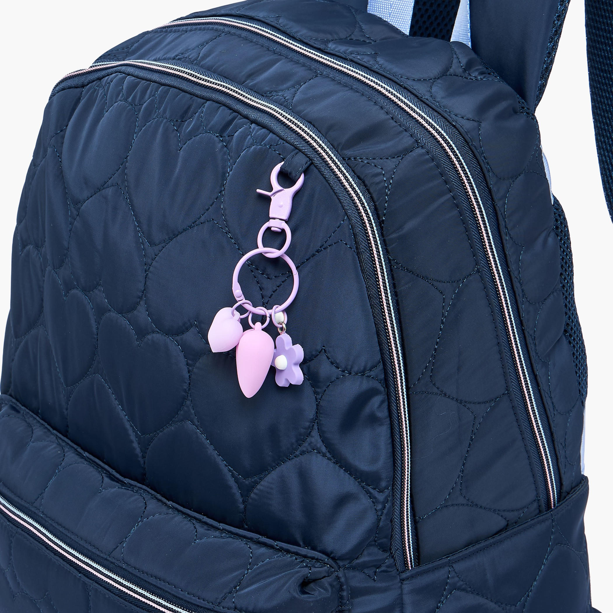 MARSHMALLOW Quilted Backpack for Girls 8-13 Years with Padded Shoulder Straps - 17 inches-school-bagsandbackpacks-backpacks-image-5