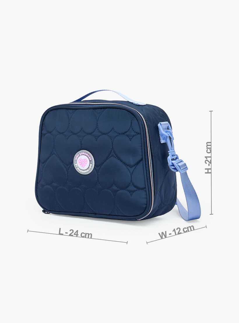 MARSHMALLOW Heart Quilted Lunch Bag for Girls 8-13 Years with Insulation-school-lunchessentials-lunchbags-image-6